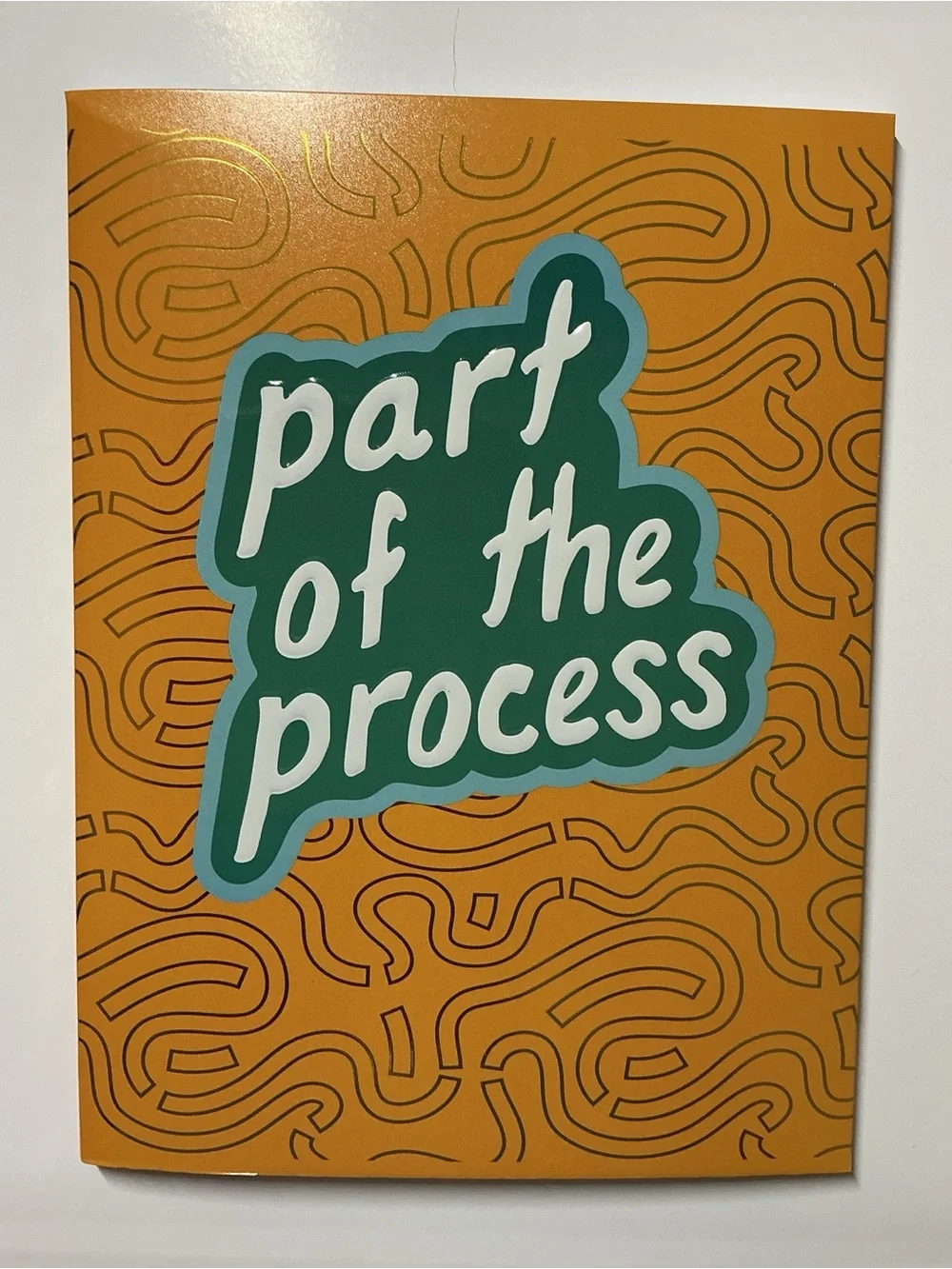 Part of the Process Set of 2 Orange Colored Notebooks w/Gel Pen & Pencil